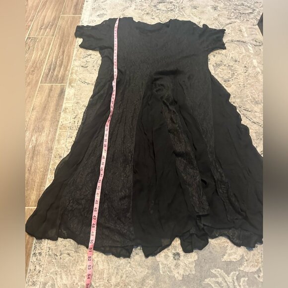 Herstyle unique Black Boho whimsigoth gothcore gothic lace layered dress size 1X - Picture 7 of 10